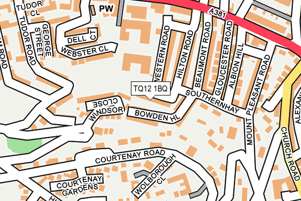 TQ12 1BQ map - OS OpenMap – Local (Ordnance Survey) TQ12 1BQ map - OS OpenMap – Local (Ordnance Survey)
