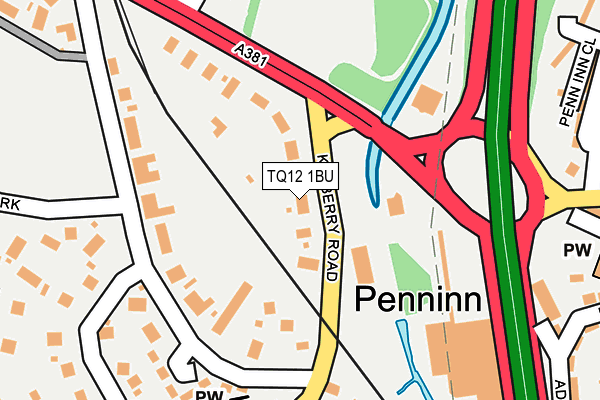 TQ12 1BU map - OS OpenMap – Local (Ordnance Survey) TQ12 1BU map - OS OpenMap – Local (Ordnance Survey)