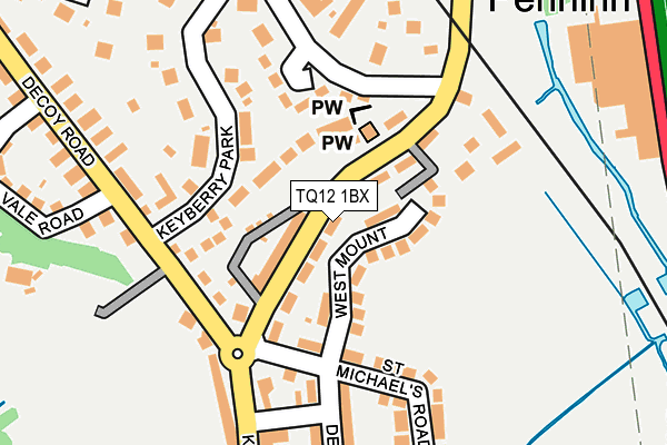 TQ12 1BX map - OS OpenMap – Local (Ordnance Survey) TQ12 1BX map - OS OpenMap – Local (Ordnance Survey)