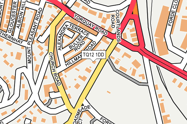 TQ12 1DD map - OS OpenMap – Local (Ordnance Survey) TQ12 1DD map - OS OpenMap – Local (Ordnance Survey)