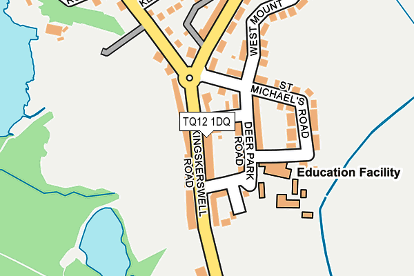 TQ12 1DQ map - OS OpenMap – Local (Ordnance Survey) TQ12 1DQ map - OS OpenMap – Local (Ordnance Survey)