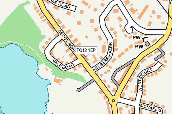 TQ12 1EP map - OS OpenMap – Local (Ordnance Survey) TQ12 1EP map - OS OpenMap – Local (Ordnance Survey)
