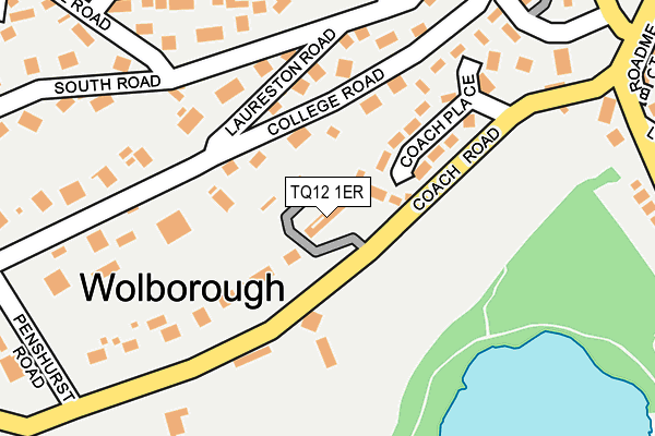 TQ12 1ER map - OS OpenMap – Local (Ordnance Survey)