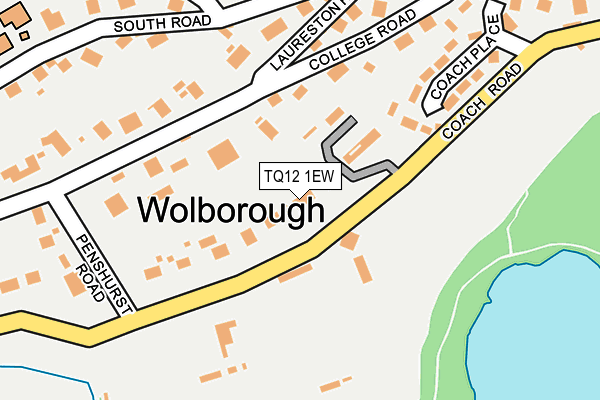 TQ12 1EW map - OS OpenMap – Local (Ordnance Survey)