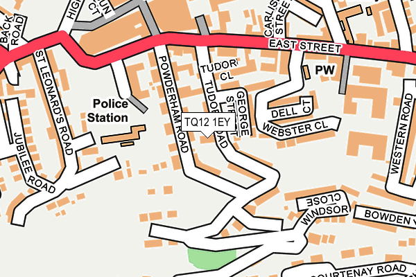 TQ12 1EY map - OS OpenMap – Local (Ordnance Survey) TQ12 1EY map - OS OpenMap – Local (Ordnance Survey)