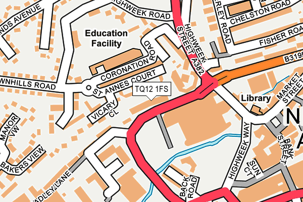 TQ12 1FS map - OS OpenMap – Local (Ordnance Survey) TQ12 1FS map - OS OpenMap – Local (Ordnance Survey)
