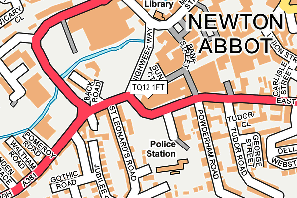 TQ12 1FT map - OS OpenMap – Local (Ordnance Survey) TQ12 1FT map - OS OpenMap – Local (Ordnance Survey)