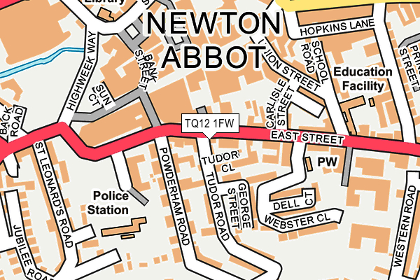 TQ12 1FW map - OS OpenMap – Local (Ordnance Survey) TQ12 1FW map - OS OpenMap – Local (Ordnance Survey)
