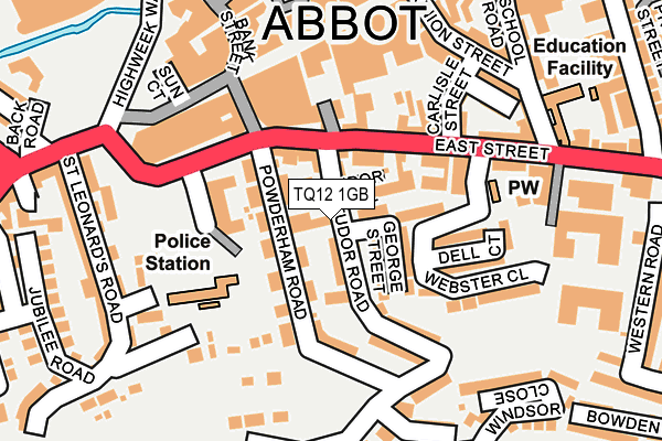 TQ12 1GB map - OS OpenMap – Local (Ordnance Survey)