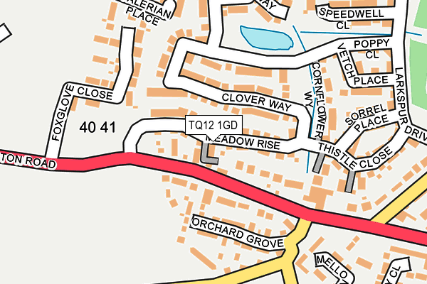 TQ12 1GD map - OS OpenMap – Local (Ordnance Survey) TQ12 1GD map - OS OpenMap – Local (Ordnance Survey)