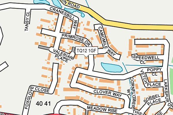 TQ12 1GF map - OS OpenMap – Local (Ordnance Survey) TQ12 1GF map - OS OpenMap – Local (Ordnance Survey)