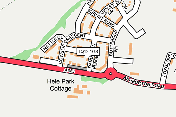 TQ12 1GS map - OS OpenMap – Local (Ordnance Survey) TQ12 1GS map - OS OpenMap – Local (Ordnance Survey)
