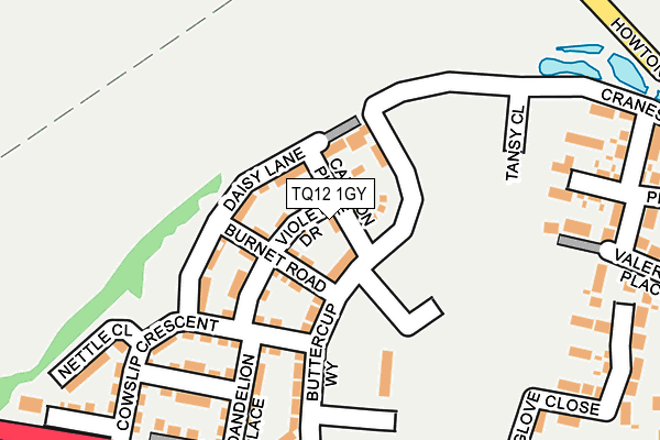 TQ12 1GY map - OS OpenMap – Local (Ordnance Survey) TQ12 1GY map - OS OpenMap – Local (Ordnance Survey)