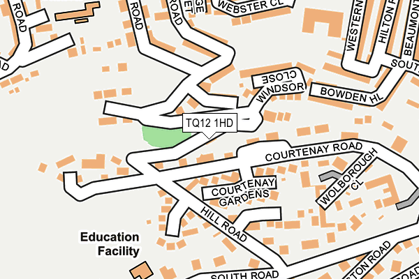 TQ12 1HD map - OS OpenMap – Local (Ordnance Survey) TQ12 1HD map - OS OpenMap – Local (Ordnance Survey)