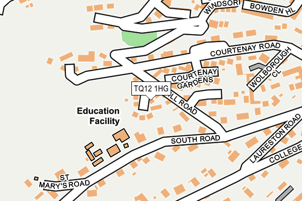 TQ12 1HG map - OS OpenMap – Local (Ordnance Survey)