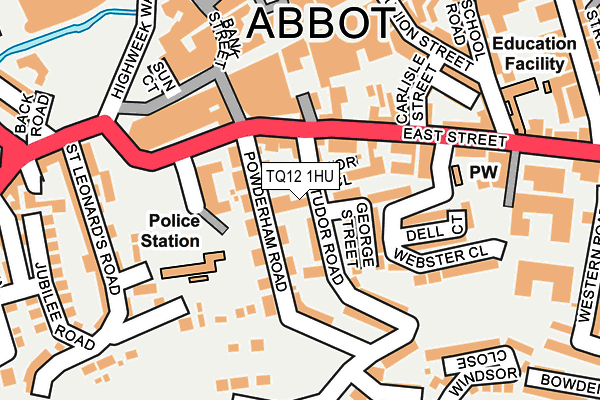 TQ12 1HU map - OS OpenMap – Local (Ordnance Survey) TQ12 1HU map - OS OpenMap – Local (Ordnance Survey)