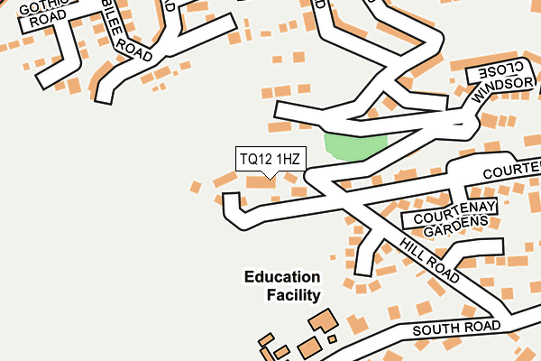TQ12 1HZ map - OS OpenMap – Local (Ordnance Survey) TQ12 1HZ map - OS OpenMap – Local (Ordnance Survey)