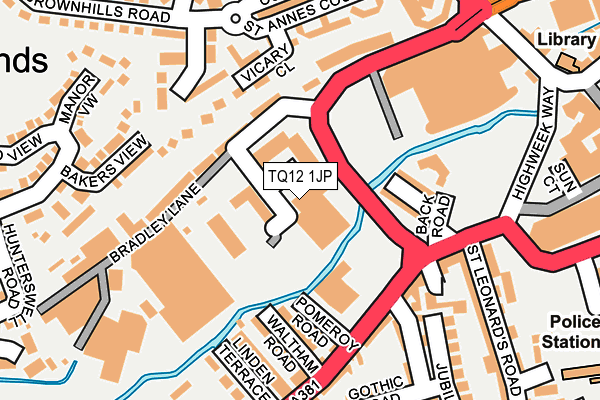 TQ12 1JP map - OS OpenMap – Local (Ordnance Survey) TQ12 1JP map - OS OpenMap – Local (Ordnance Survey)