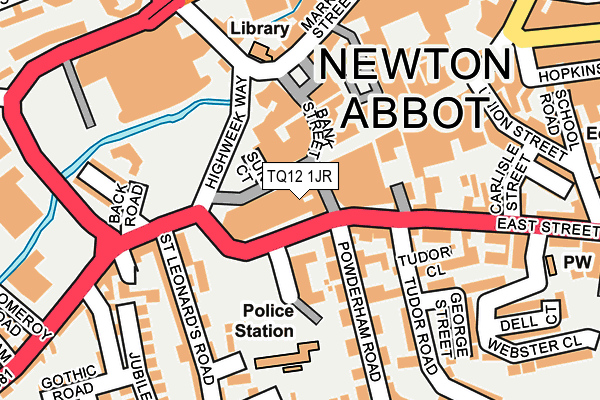 TQ12 1JR map - OS OpenMap – Local (Ordnance Survey) TQ12 1JR map - OS OpenMap – Local (Ordnance Survey)