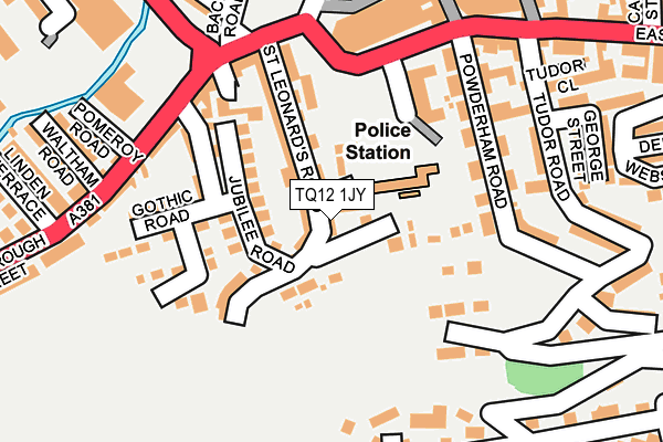 TQ12 1JY map - OS OpenMap – Local (Ordnance Survey) TQ12 1JY map - OS OpenMap – Local (Ordnance Survey)