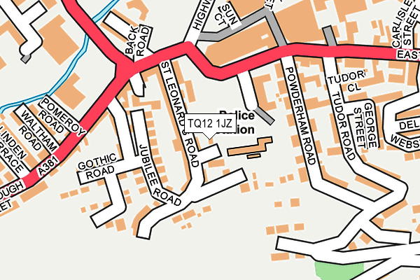 TQ12 1JZ map - OS OpenMap – Local (Ordnance Survey) TQ12 1JZ map - OS OpenMap – Local (Ordnance Survey)
