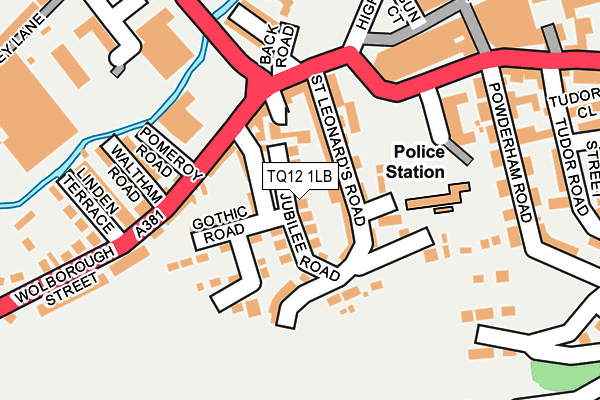 TQ12 1LB map - OS OpenMap – Local (Ordnance Survey) TQ12 1LB map - OS OpenMap – Local (Ordnance Survey)