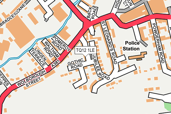 TQ12 1LE map - OS OpenMap – Local (Ordnance Survey) TQ12 1LE map - OS OpenMap – Local (Ordnance Survey)