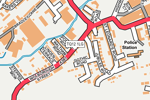 TQ12 1LG map - OS OpenMap – Local (Ordnance Survey) TQ12 1LG map - OS OpenMap – Local (Ordnance Survey)