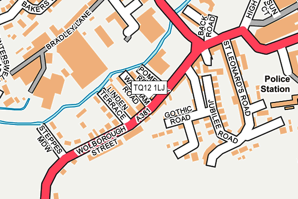TQ12 1LJ map - OS OpenMap – Local (Ordnance Survey) TQ12 1LJ map - OS OpenMap – Local (Ordnance Survey)