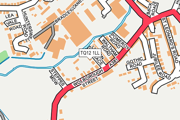 TQ12 1LL map - OS OpenMap – Local (Ordnance Survey) TQ12 1LL map - OS OpenMap – Local (Ordnance Survey)