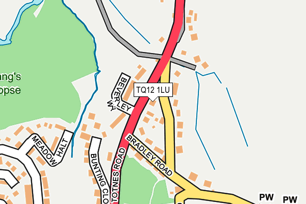 TQ12 1LU map - OS OpenMap – Local (Ordnance Survey) TQ12 1LU map - OS OpenMap – Local (Ordnance Survey)