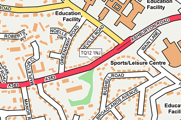 TQ12 1NJ map - OS OpenMap – Local (Ordnance Survey) TQ12 1NJ map - OS OpenMap – Local (Ordnance Survey)