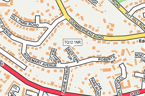 TQ12 1NR map - OS OpenMap – Local (Ordnance Survey) TQ12 1NR map - OS OpenMap – Local (Ordnance Survey)