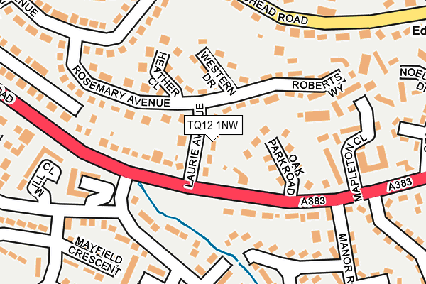 TQ12 1NW map - OS OpenMap – Local (Ordnance Survey) TQ12 1NW map - OS OpenMap – Local (Ordnance Survey)
