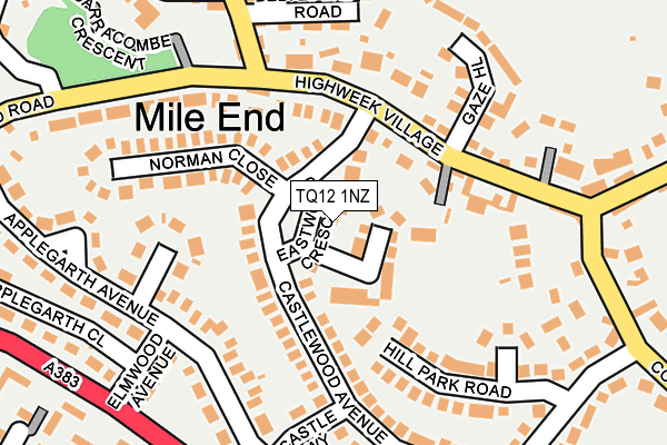 TQ12 1NZ map - OS OpenMap – Local (Ordnance Survey) TQ12 1NZ map - OS OpenMap – Local (Ordnance Survey)