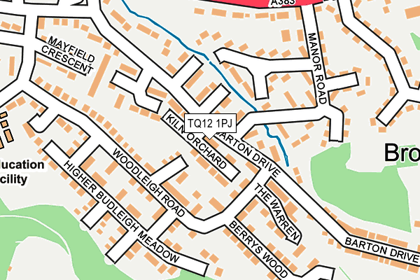 TQ12 1PJ map - OS OpenMap – Local (Ordnance Survey) TQ12 1PJ map - OS OpenMap – Local (Ordnance Survey)