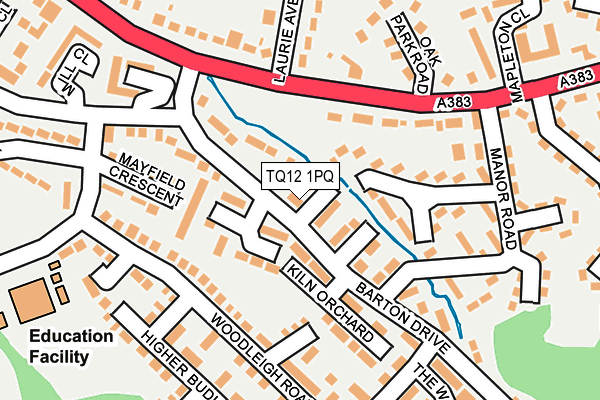 TQ12 1PQ map - OS OpenMap – Local (Ordnance Survey) TQ12 1PQ map - OS OpenMap – Local (Ordnance Survey)