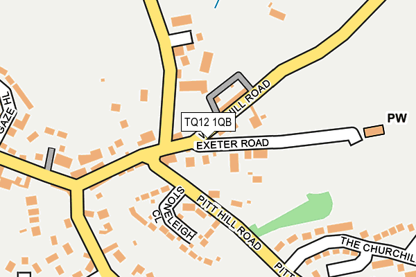 TQ12 1QB map - OS OpenMap – Local (Ordnance Survey)