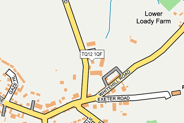 TQ12 1QF map - OS OpenMap – Local (Ordnance Survey) TQ12 1QF map - OS OpenMap – Local (Ordnance Survey)