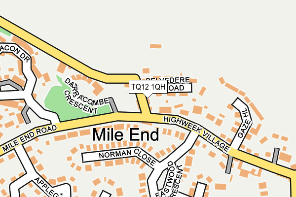 TQ12 1QH map - OS OpenMap – Local (Ordnance Survey) TQ12 1QH map - OS OpenMap – Local (Ordnance Survey)