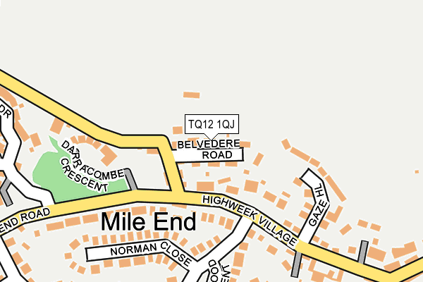 TQ12 1QJ map - OS OpenMap – Local (Ordnance Survey) TQ12 1QJ map - OS OpenMap – Local (Ordnance Survey)