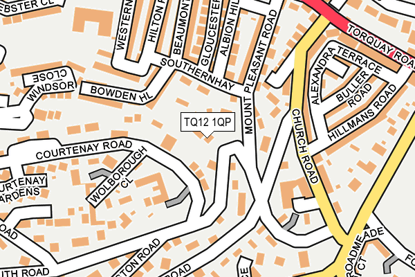 TQ12 1QP map - OS OpenMap – Local (Ordnance Survey) TQ12 1QP map - OS OpenMap – Local (Ordnance Survey)