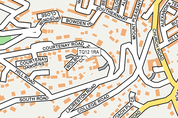 TQ12 1RA map - OS OpenMap – Local (Ordnance Survey) TQ12 1RA map - OS OpenMap – Local (Ordnance Survey)