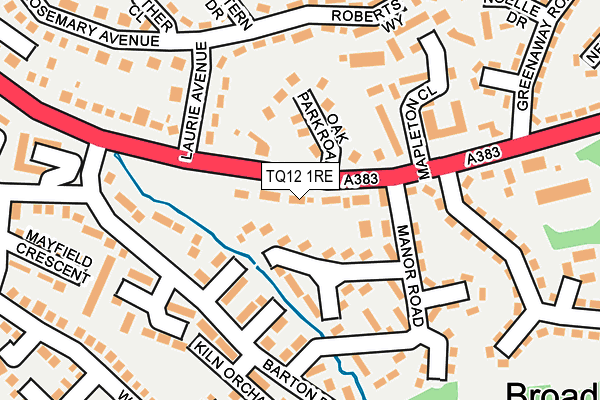 TQ12 1RE map - OS OpenMap – Local (Ordnance Survey) TQ12 1RE map - OS OpenMap – Local (Ordnance Survey)