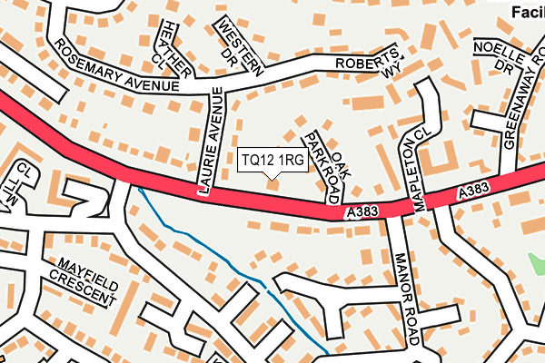 TQ12 1RG map - OS OpenMap – Local (Ordnance Survey) TQ12 1RG map - OS OpenMap – Local (Ordnance Survey)