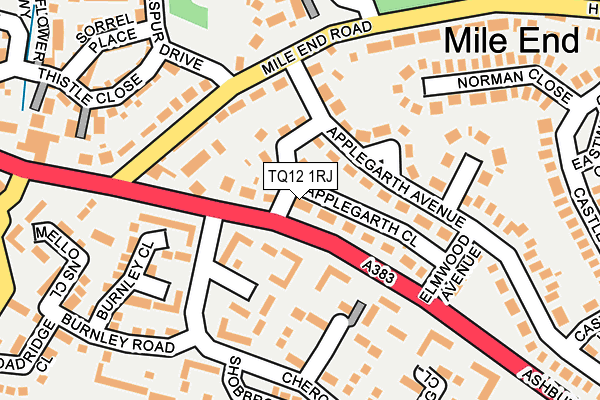 TQ12 1RJ map - OS OpenMap – Local (Ordnance Survey) TQ12 1RJ map - OS OpenMap – Local (Ordnance Survey)