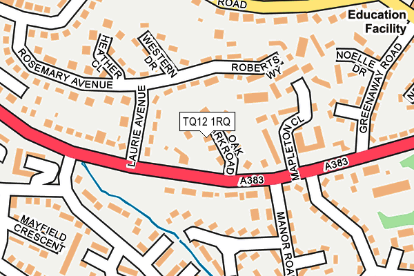 TQ12 1RQ map - OS OpenMap – Local (Ordnance Survey) TQ12 1RQ map - OS OpenMap – Local (Ordnance Survey)