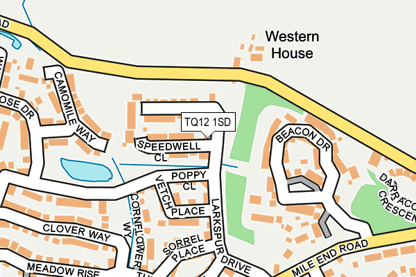 TQ12 1SD map - OS OpenMap – Local (Ordnance Survey) TQ12 1SD map - OS OpenMap – Local (Ordnance Survey)