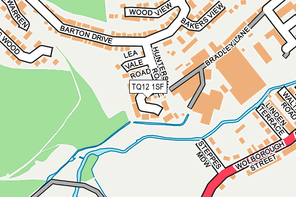 TQ12 1SF map - OS OpenMap – Local (Ordnance Survey) TQ12 1SF map - OS OpenMap – Local (Ordnance Survey)