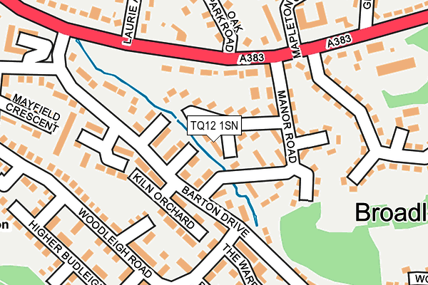 TQ12 1SN map - OS OpenMap – Local (Ordnance Survey) TQ12 1SN map - OS OpenMap – Local (Ordnance Survey)
